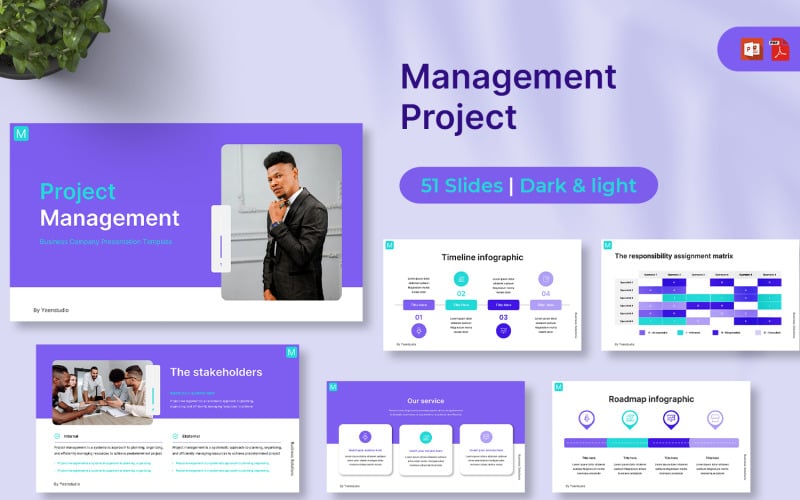 management project powerpoint template original