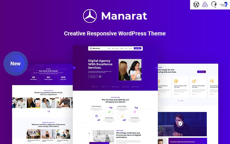 manarat creative responsive wordpress theme original