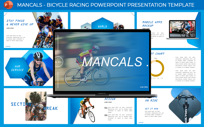 mancals bicycle racing presentation template original