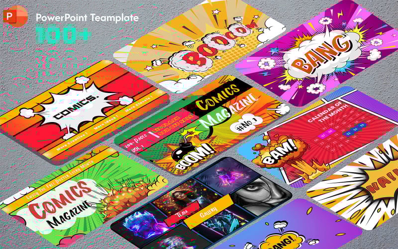 mangacomic style urban powerpoint presentation template original