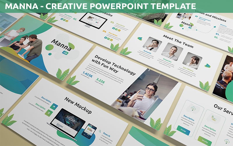manna creative powerpoint template original