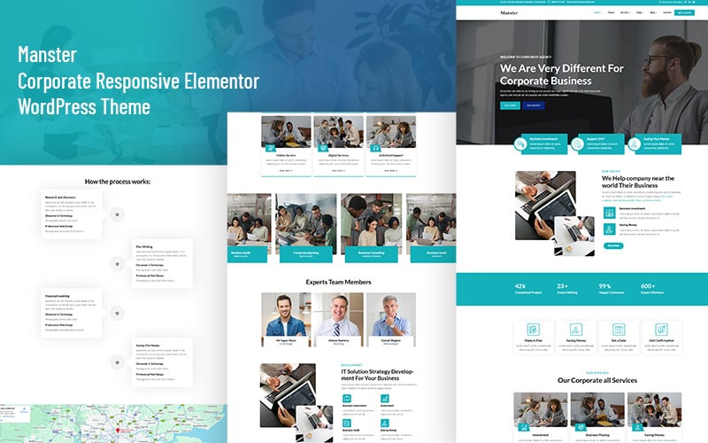manster corporate responsive elementor wordpress theme original