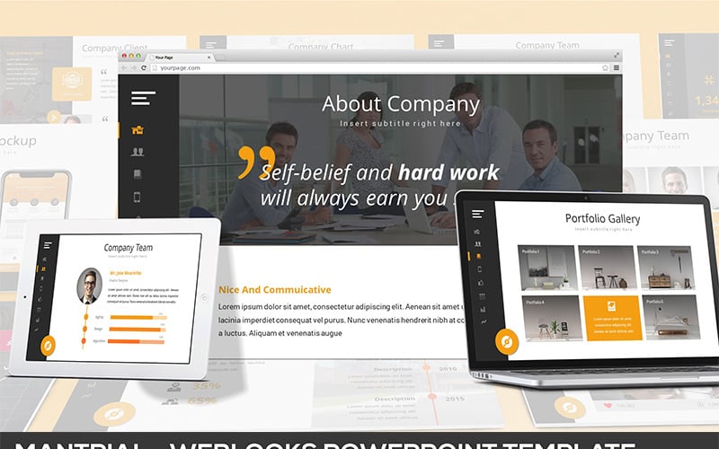mantrial weblooks powerpoint template original