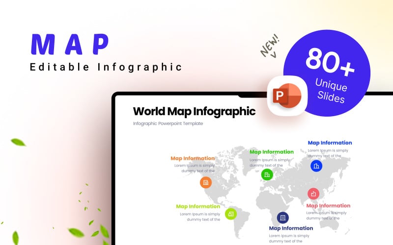 map business infographic presentation template original