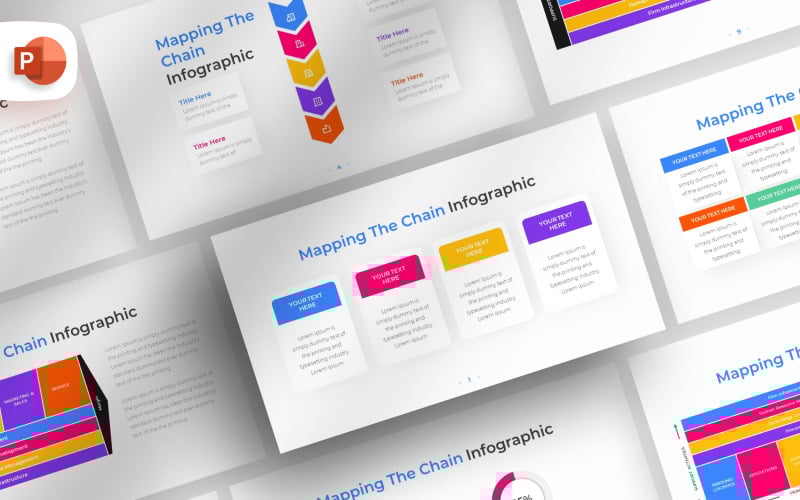 mapping the chain powerpoint infographic template original