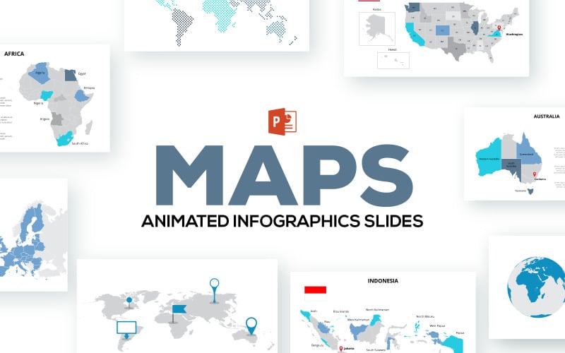 maps and flags animated powerpoint template original