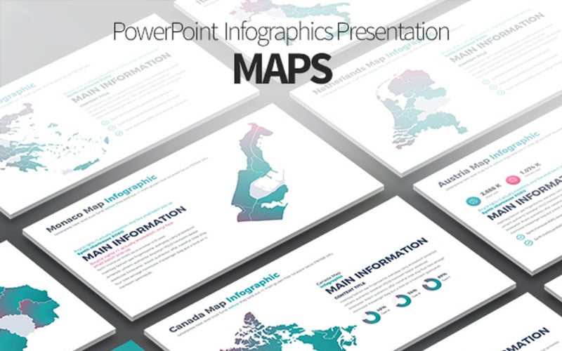 maps powerpoint infographics presentation original