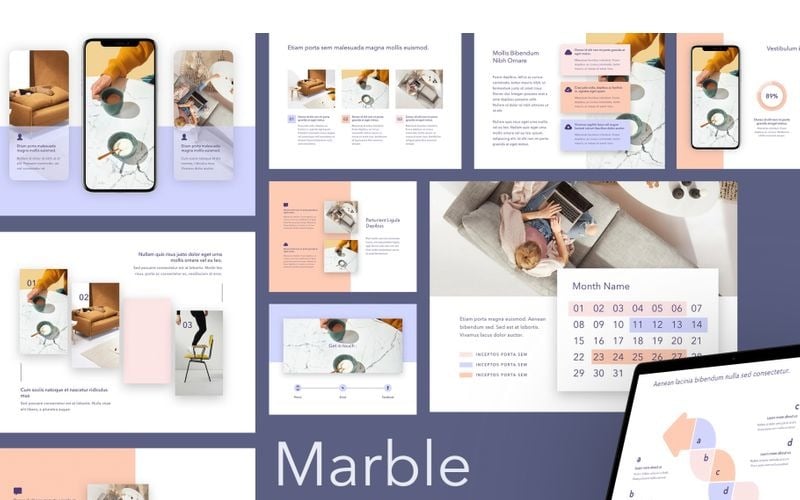 marble powerpoint template original