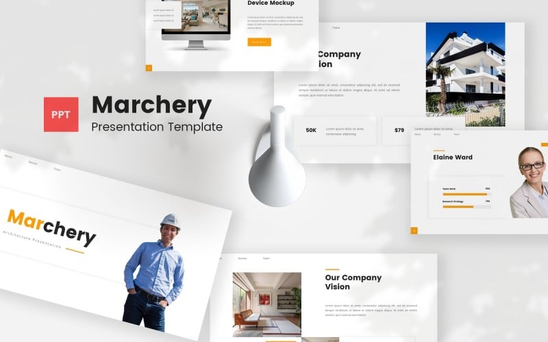 marchery architecture powerpoint template original