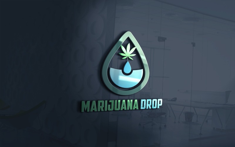 marijuana water drop logo vector file original