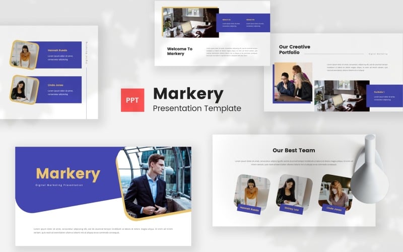 markery digital marketing powerpoint template original