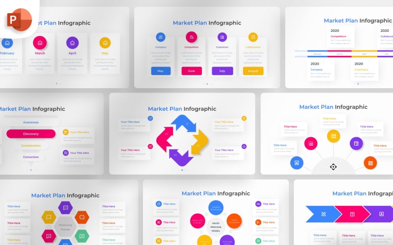 market plan powerpoint infographic template original