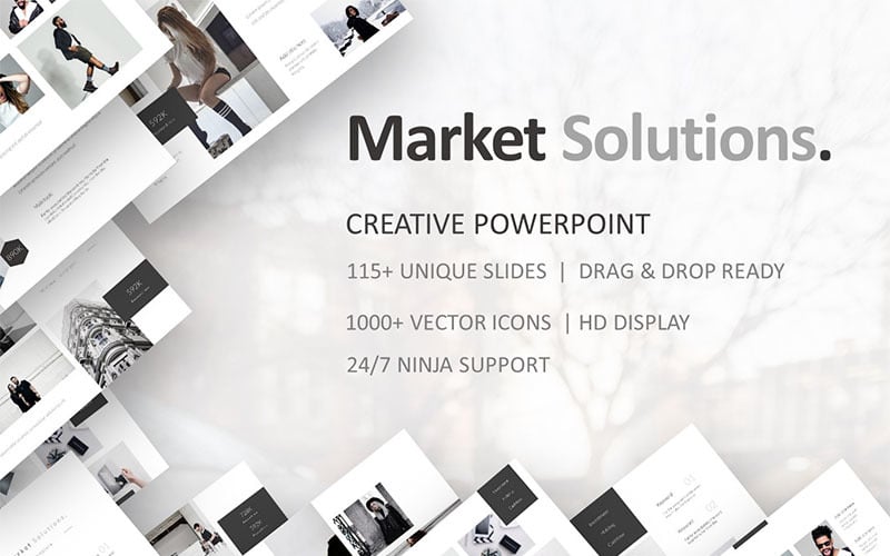 market solutions powerpoint template original