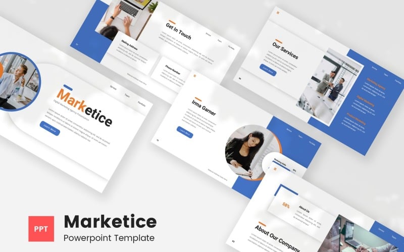 marketice digital marketing agency powerpoint template original