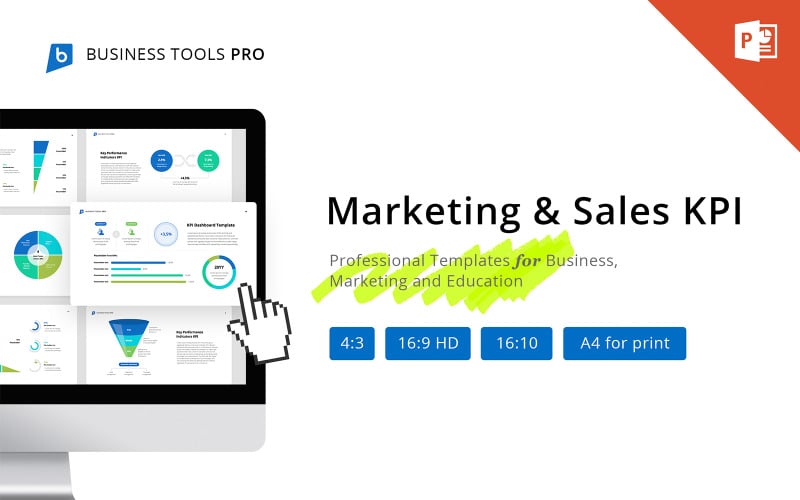 marketing and sales kpi powerpoint template original