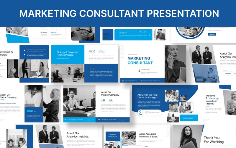 marketing consultant powerpoint template presentation original