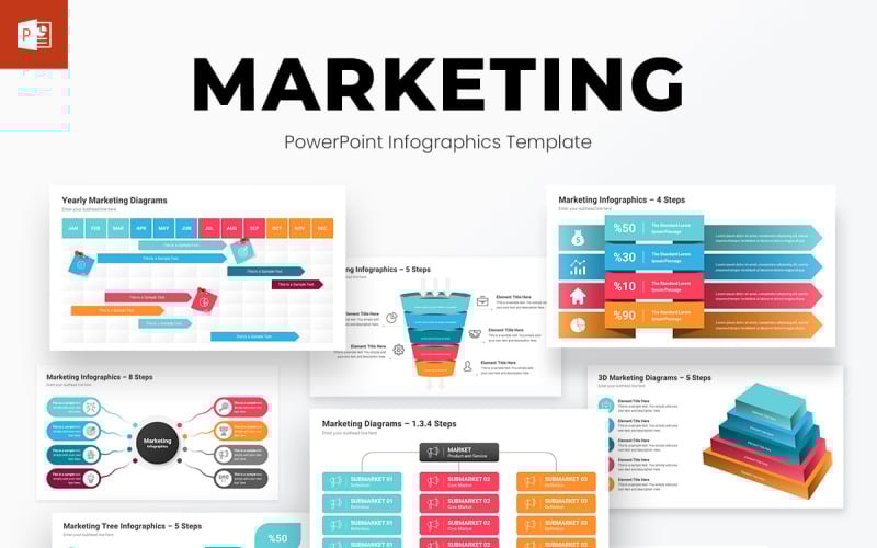 marketing infographics powerpoint template original