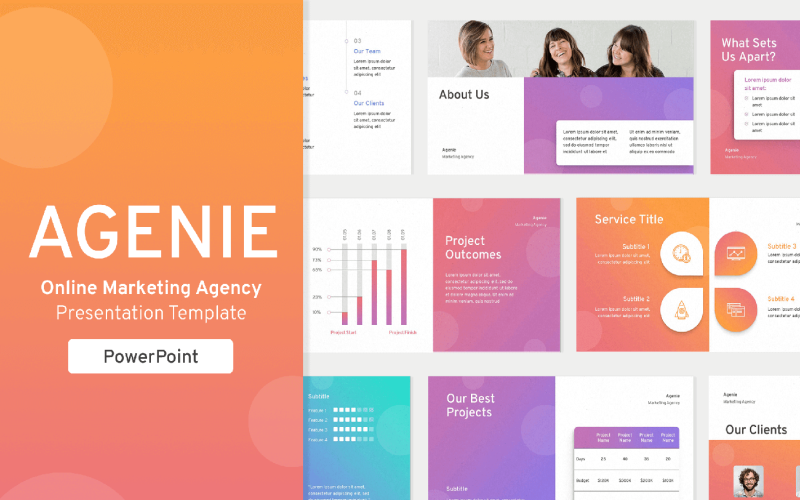 marketing online agency presentation powerpoint template original