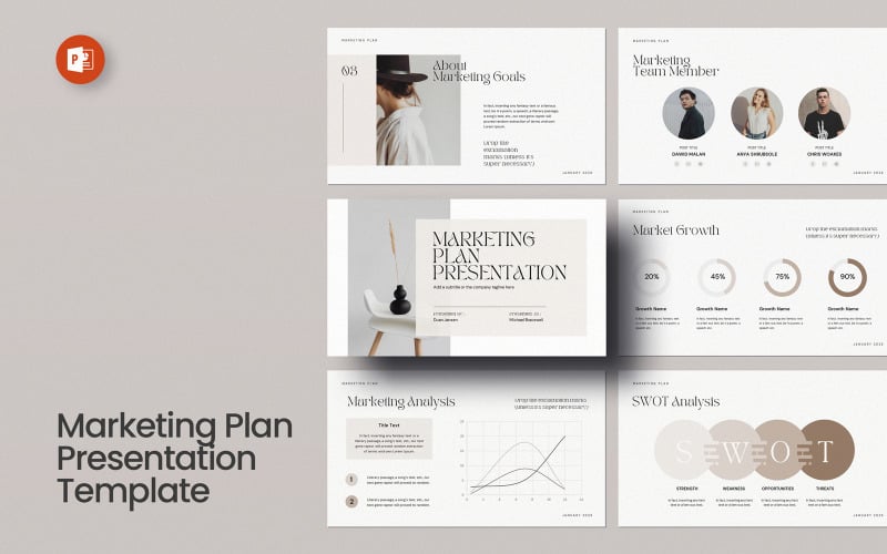 marketing plan layout powerpoint presentation template original