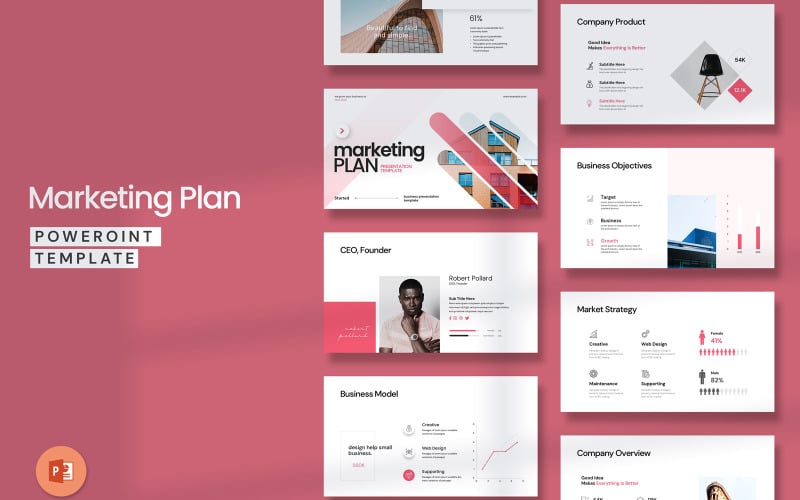 marketing plan layout presentation template original