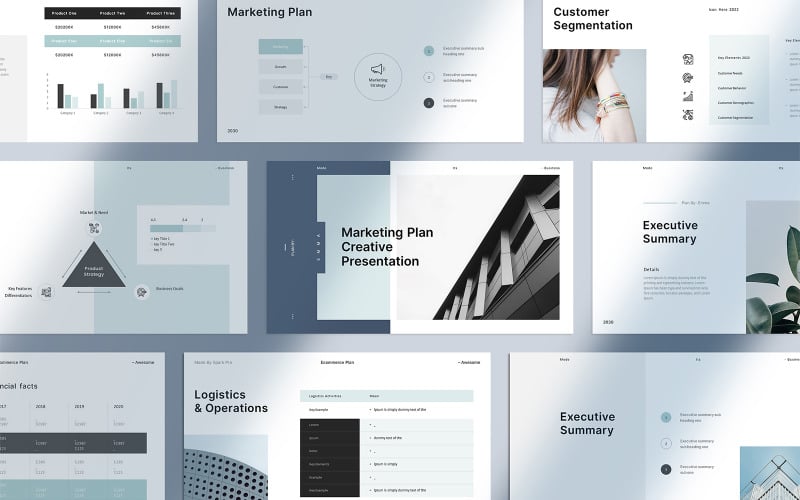 marketing plan presentation layout template original