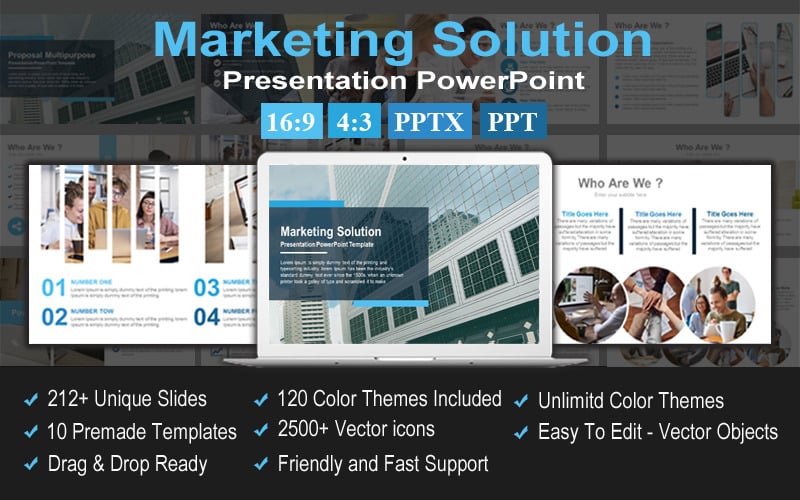 marketing solution presentation powerpoint template original
