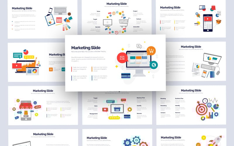 marketing vector infographic powerpoint template original