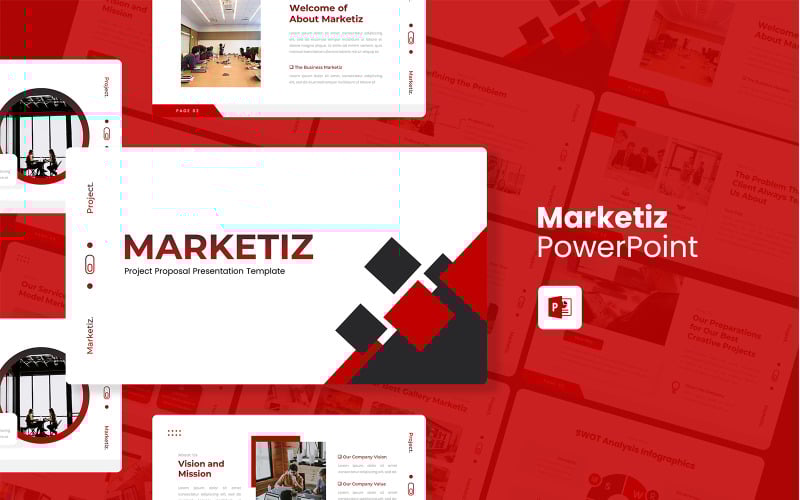 marketiz project proposal powerpoint template original