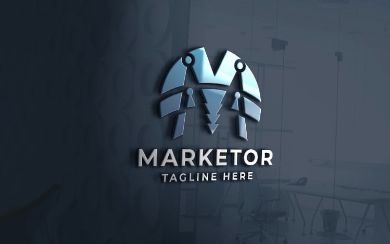 marketor letter m logo pro template original