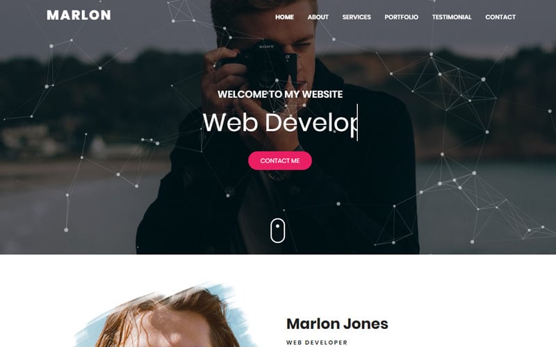 marlon personal portfolio html landing page template original