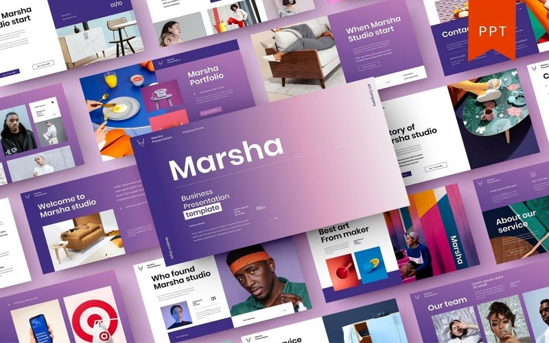 marsha business powerpoint template original