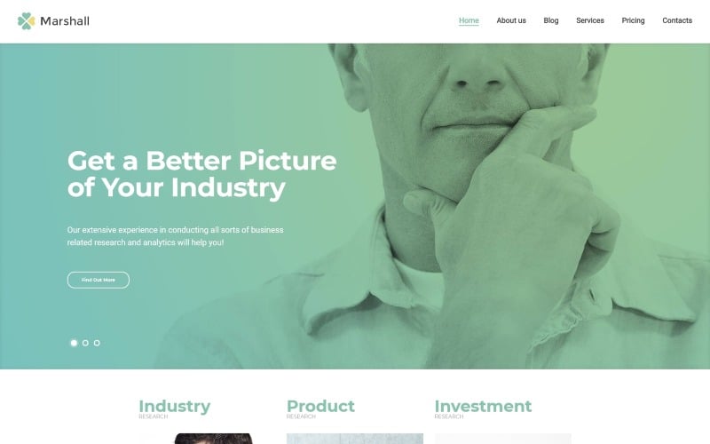 marshall business analysis and market research agency wordpress theme original