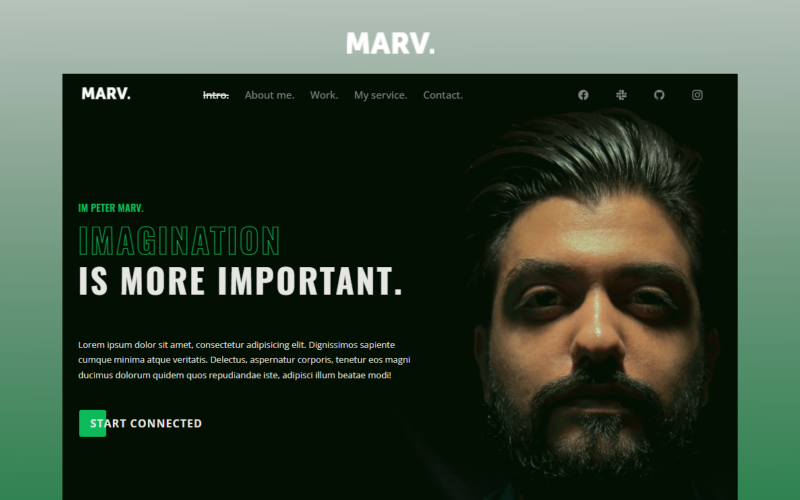 marv multipurpose personal one page bootstrap template original