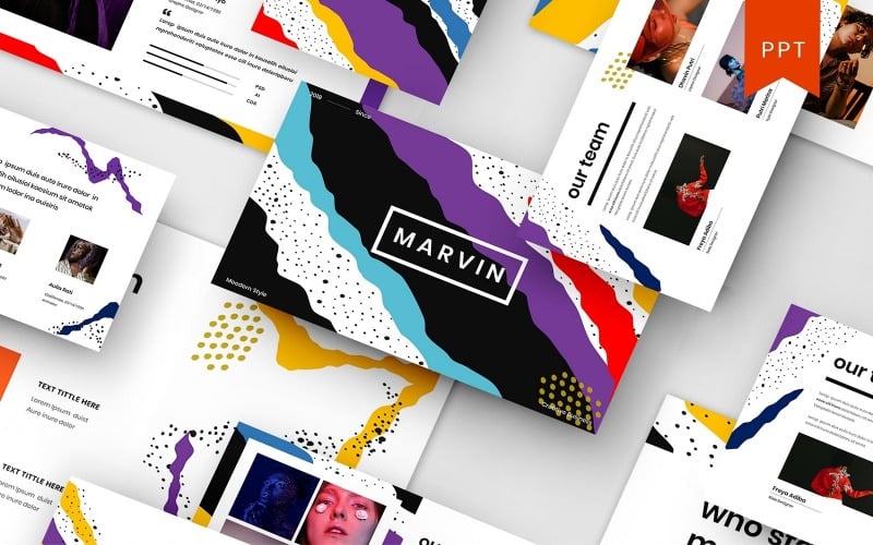 marvin creative business powerpoint template original