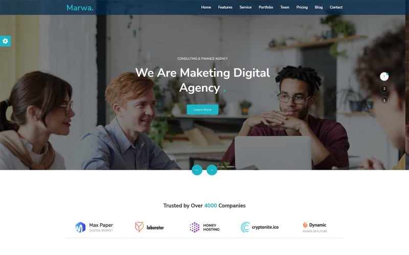 marwa digital agency one page html template original