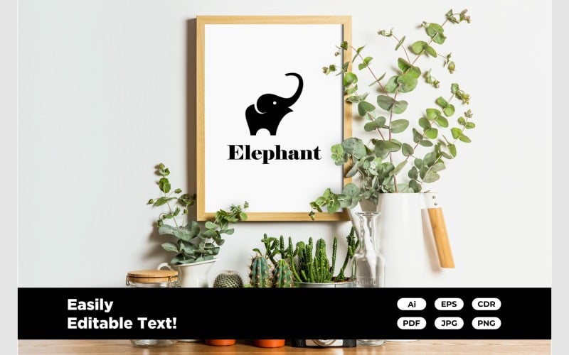 mascot elephant silhouette logo original