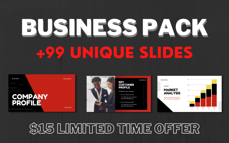 massive black amp red bundle powerpoint presentation templates v original