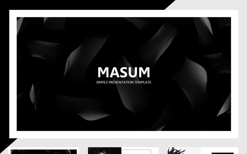 masum black and white powerpoint template original