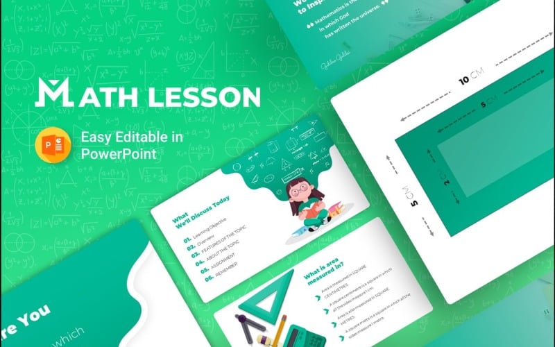 math lesson mathematics presentation powerpoint template original
