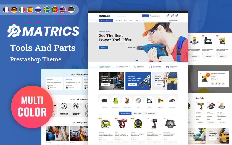 matrics power tools and equipment prestashop theme original