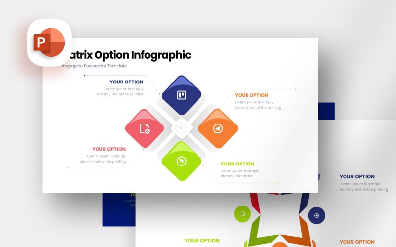 matrix option infographic presentation template original