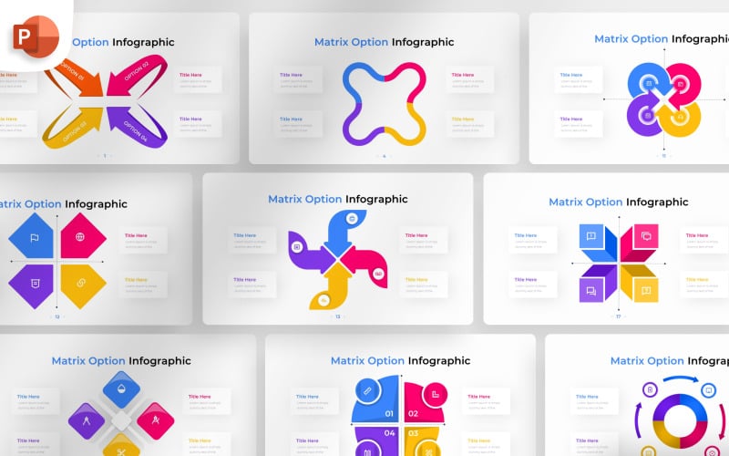 matrix powerpoint infographic template original