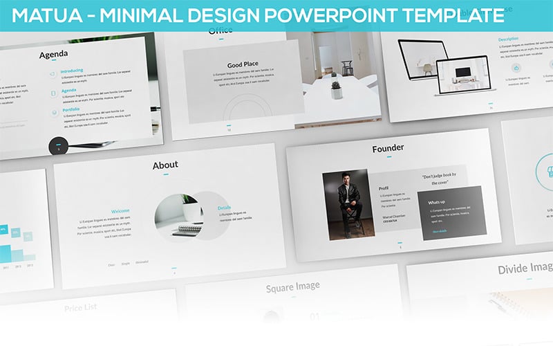 matua minimal design presentation powerpoint template original