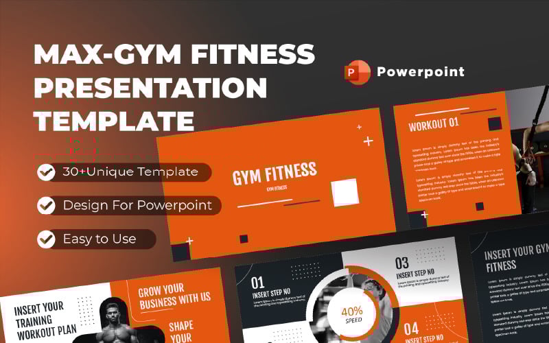 max gym presentation powerpoint template original
