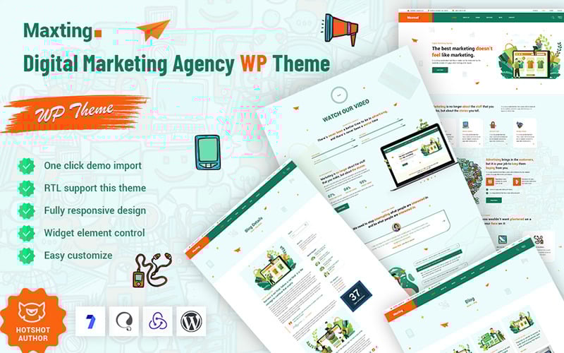 maxting digital marketing agency wordpress theme original