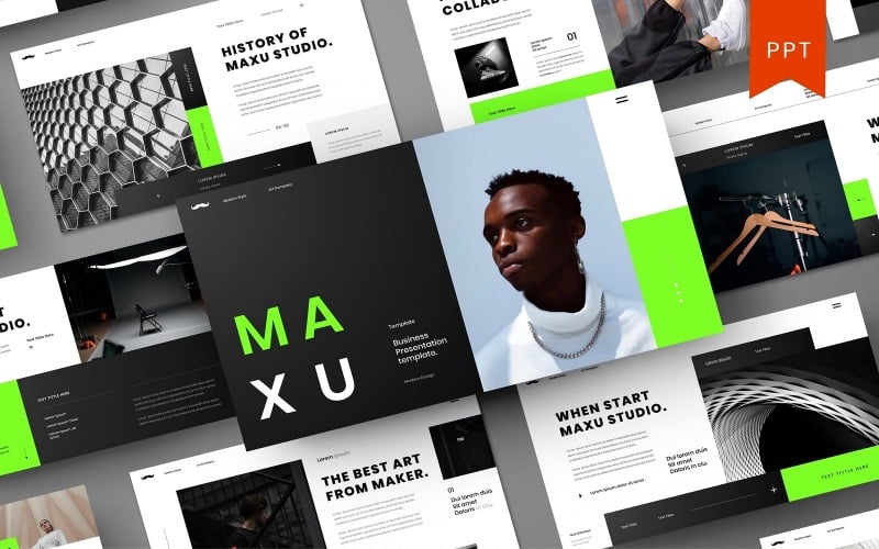 maxu business powerpoint template original