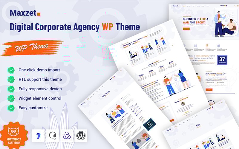 maxzet digital corporate agency wordpress theme original