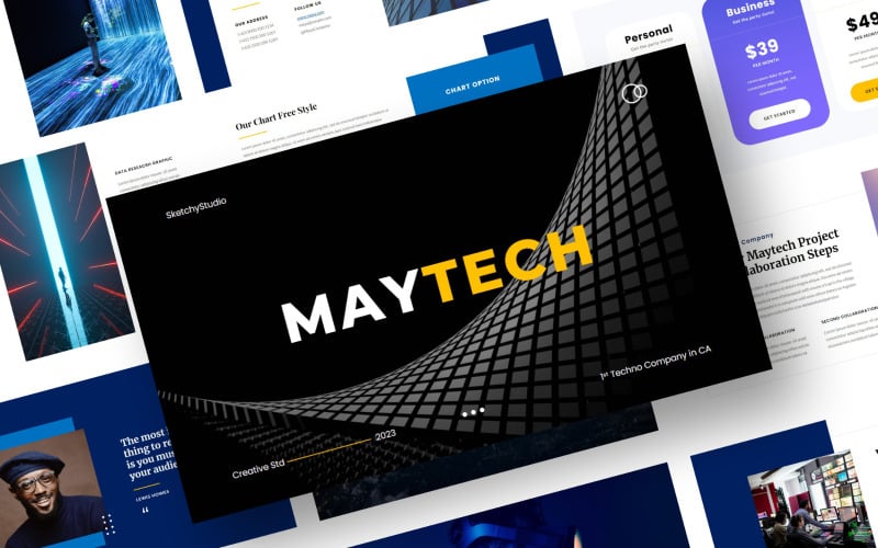 maytech it company technology powerpoint presentation template original
