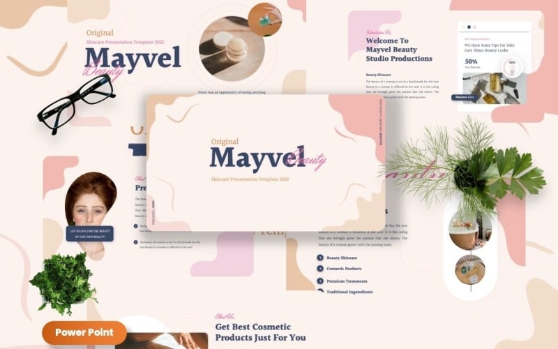 mayvel skincare powerpoint templates original