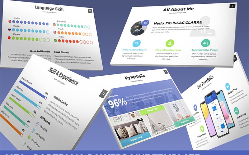 mea portfolio powerpoint template original